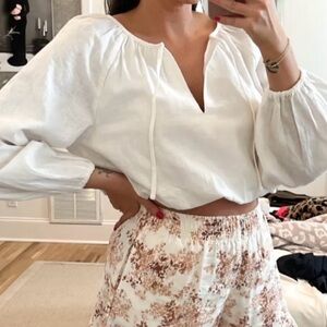 Abercrombie & Fitch Long Sleeve Crop Top